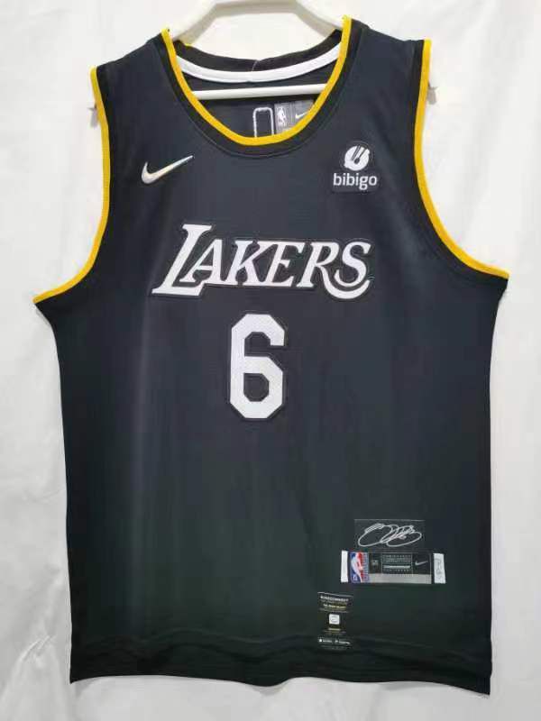 Men Los Angeles Lakers #6 James Black MVP Nike Game 22-23 NBA Jersey